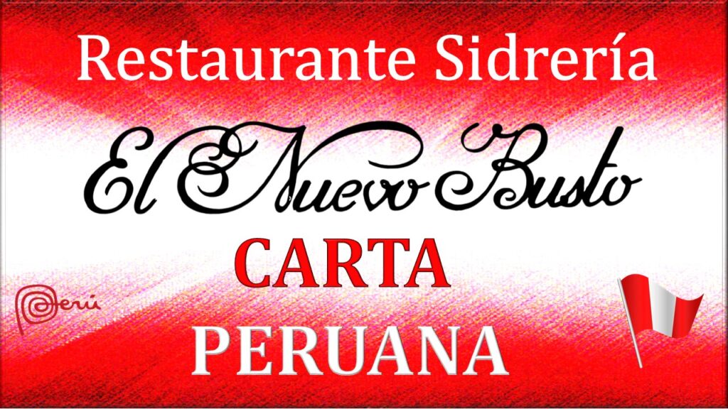 CARTA PERUANA RESTAURANTE EL NUEVO BUSTO